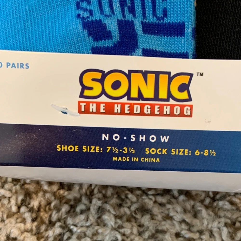 Sonic the Hedgehog No-Show Socks